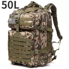 Imagem do Mochila de Nylon impermeável, 30L, 50L, 1000D, mochilas ao ar livre, esportes táticos, camping, caminhadas, trekking, pesca, saco de caça