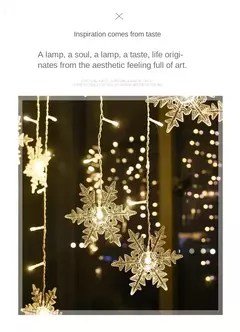 Natal floco de neve LED string luzes piscando fada cortina luzes extravagante festa de feriado decoração de ano novo 2024 - comprar online