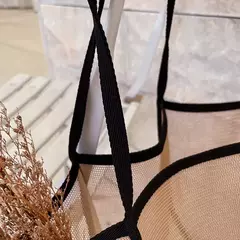 Bolsa de malha de grande capacidade feminina, pacote viagem praia, bolsa de ombro única, bolsa feminina, design Hollow Out, moda na internet