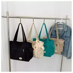 Bolsa de ombro de grande capacidade feminina, sacola de estudante, bolsa de classe, lona, nova moda, 2023 - Wolf Magazine