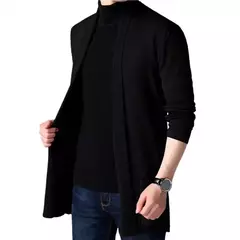 Cardigan de tricô masculino, suéter útil, casaco todo, outono e inverno - comprar online