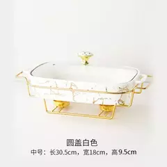 Retangular amphora cerâmica caçarola casa talheres luz calor hotel seco pote de sopa criativo pote titular com vela - comprar online