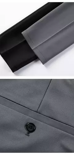 Calças justas de estiramento formal masculinas, calças casuais, roupa de cor sólida, calças de terno fashion