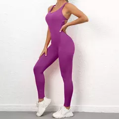 Macacão esportivo feminino, roupas esportivas, macacão de ginástica, conjunto de roupas de ioga, roupa esportiva push up, azul, vermelho, atacado, 2024 - comprar online
