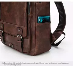 JEEP BULUO-Mochila de Couro Masculina, Bolsa para Laptop, Grande Capacidade, Negócios, Viagem, Universidade, Escola, Mochilas, Moda, Masculino, 15,6";;VERDADEIRO;;"Brown - Wolf Magazine