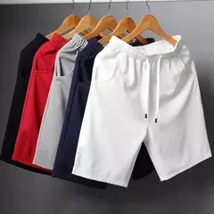 Imagem do Calça reta de praia masculina casual, shorts esportivos de corrida, moda rua, novo, verão