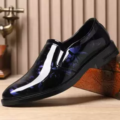 Homens do escritório Vestido Sapatos Padrão Floral Homens Sapatos Formais De Couro Moda De Luxo Sapatos De Casamento Do Noivo Homens Sapatos Oxford Vestido 38-47