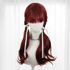 Lupu 24 Polegada onda vermelha sintética ligeiramente encaracolado perucas para mulheres fibra sintética resistente ao calor cabelo onda profunda doce e natural - loja online