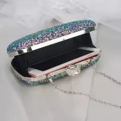 Evening Pink Clutch Purse Mulheres Bling Lantejoulas Bolsas 2023 Novo Designer De Moda Saco De Telefone De Luxo Crossbody Pequeno Saco De Designer na internet