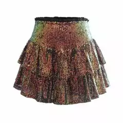Mini saias plissadas de lantejoulas de cintura alta para mulheres, festa africana, roupas de noite, roupas sensuais dashiki, primavera, verão, 2022 - Wolf Magazine