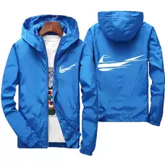 Imagem do Jaqueta impermeável com capuz masculino, blusão, outwear masculino, streetwear casual, roupas da moda, primavera, outono, 2024