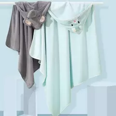 Toalha de banho com capuz de bebê recém-nascido, roupão infantil, envoltório Swaddle infantil, cobertor super macio, quente, dormindo, meninos, meninas, criança
