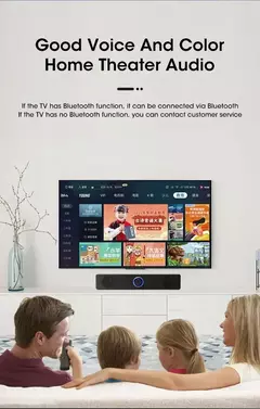 Bluetooth 4d surround alto-falante sistema de som de cinema em casa computador soundbar tv subwoofer com fio estéreo graves fortes para festa em casa - comprar online