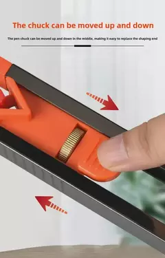 Régua de inscrição de perfil com mecanismo de travamento ajustável para medição de contorno irregular - Ferramenta de medição de precisão para carpintaria