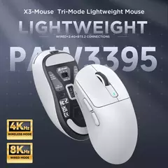 Ataque tubarão x3pro/x3 mouse sem fio, pixart paw3395, 26k dpi, luz, para jogos macro, laptop/win/mac - loja online