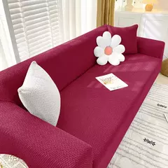 Capa de sofá Jacquard grosso para sala de estar, elástico, tudo incluído, capa de sofá, Stretch, em forma de L, sofá de canto Slipcovers, 1, 2, 3, 4 lugares - Wolf Magazine
