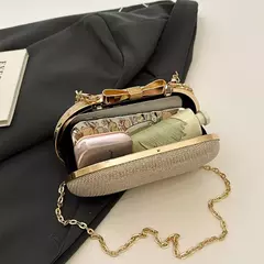 Embreagem De Brilho De Luxo Para Mulheres, Saco De Noite, Banquete De Festa, Bolsa De Ombro, Corrente, Design De Alta Marca