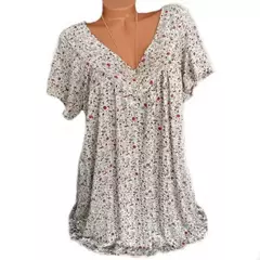 Camiseta comprida sem mangas solta feminina, pijamas com decote em v, tops femininos, moda estampada floral, colete casual sexy, camiseta de verão - comprar online