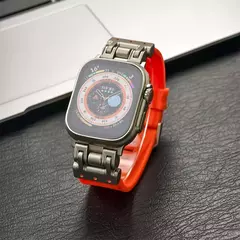 Imagem do Pulseira de silicone para Apple Watch, Ultra 2, Correas Suaves, Apple iWatch Series 9, 8, 7, 6, 5, 4, Bracelete, 49mm, 45mm, 44mm, 42 milímetros