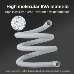 Mangueira de drenagem para máquina de lavar, tubo corrugado, tubo de descarga flexível, 1m, 3m, 5m, acessórios para torneira, lavanderia - loja online