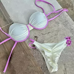 Conjunto de biquíni sexy push up para mulheres, maiô brasileiro, moda feminina, roupa de banho monocromática, moda praia brilhante, 2021 - comprar online