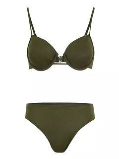Conjunto de biquíni de três peças, sutiã acolchoado, borla, saia de praia de cintura alta, maiô de verão, moda sexy, monocromático - loja online