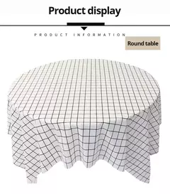 Toalha de mesa padrão xadrez para festa, impermeável, Oilproof, preto e branco, Cobertura de mesa xadrez, piquenique ao ar livre, 137x90cm, 1pc - Wolf Magazine