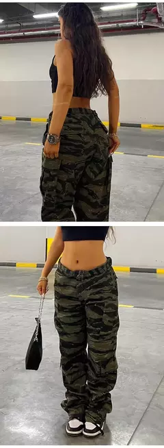 Calça jeans larga de cintura alta feminina, calça cargo cinza, calça larga, moda casual, bolsos múltiplos, estilo de rua Hip Hop, mãe, vintage, verão - Wolf Magazine