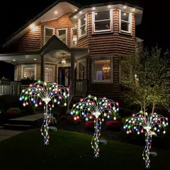 Luzes de caminho solar de fadas ao ar livre à prova d'água para decoração de gramado de jardim - lâmpada movida a energia solar para pátio de varanda de quintal - linda, dur