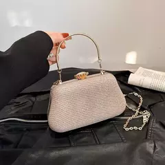 Saco de noite luxuoso para mulheres, alto design, banquete de festa, saco de glitter para senhoras, embreagem do casamento, bolsa de ombro, bolsa de corrente, marca - comprar online