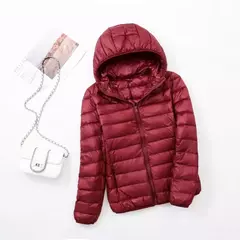 Casaco fino leve com capuz de pato para mulheres, casaco curto fino, streetwear quente, branco, plus size, casacos, outono, inverno, 2023 na internet