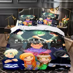 APHMAU-Conjunto de cama impressão Aphmau 3D para adultos e crianças, capa de edredão, solteiro, gêmeo, completo, queen, king size, kawaii, adulto, cama, 035 na internet
