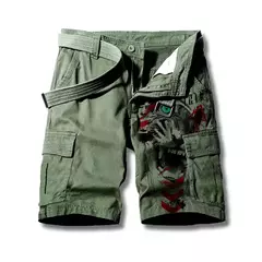 Imagem do Calça masculina solta de algodão cargo, shorts casuais para esportes ao ar livre, confortável, tamanho grande, níquel, verão