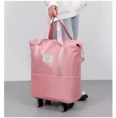 Bagagem expansível roda universal, grande capacidade, separação seca e úmida, leve, saco de armazenamento para viagens e fitness - loja online