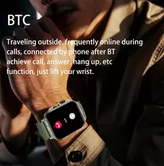 Imagem do Militar ao ar livre GPS esportes relógio inteligente para homens, 1.95 ", freqüência cardíaca, sangue, oxigênio, chamada Bluetooth, SmartWatches para Android, IOS