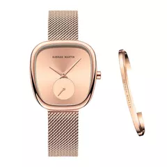 Imagem do Relógio de pulso de quartzo oval estilo minimalista feminino, barril de vinho, ouro rosa, preto, cronômetro, elegante, 34mm, novo, 2023