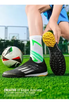 Sapatilhas de futebol antiderrapantes unissex, bota de futebol profissional, sapatilha leve confortável, ao ar livre, campo, profissional, original, TF, FG, homens, campo, original - loja online