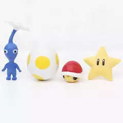 Super mario bros figuras de ação brinquedos conjunto kawaii pvc anime jogo modelo ornamentos bonecas com saco armazenamento para crianças brinquedos presentes