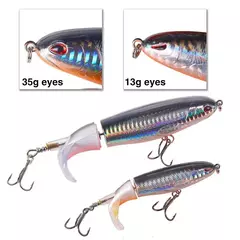 Popper conjunto de isca de pesca 11cm/14g artificial topwater isca dura rotativa wobblers enfrentar acessórios de isca de pesca 5/10 pçs pesca - comprar online