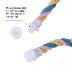 Papagaio pássaro em pé brinquedos corda de algodão brinquedo colorido mastigar poleiros para pássaro balanço arnês gaiola brinquedo para animais de estimação papagaio escalada brinquedos - comprar online
