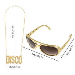 Conjunto de jóias traje perucas de cabelo encaracolado sintético peruca afro óculos de sol colar para adulto hip hop cosplay acessórios de festa adereço de cabelo - Wolf Magazine