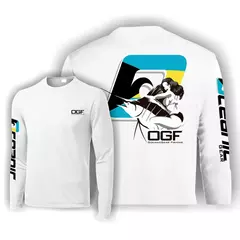 Manga Longa dos homens Proteção UV Crewneck Camisa, Tops De Pesca, Roupas Esportivas, Camisa Estampada, Estampa Humana - comprar online