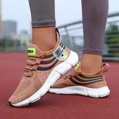 Sapatilhas femininas vulcanizadas leves, calçados esportivos casuais, tênis de caminhada, tênis respirável, verão na internet