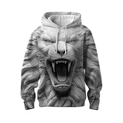 Moletom com capuz dragão estampado em 3D, pulôver casual, moletom de rua, roupas masculinas grandes, nova moda, outono e inverno - comprar online