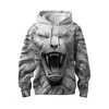 Moletom com capuz dragão estampado em 3D, pulôver casual, moletom de rua, roupas masculinas grandes, nova moda, outono e inverno