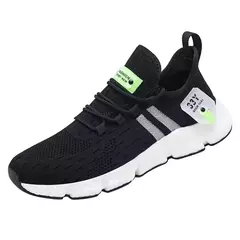 Tênis de corrida clássicos respiráveis masculinos, Sapatos de malha confortáveis leves ao ar livre, Deslizamento em sapatos de caminhada, Tênis - comprar online