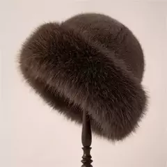Chapéu de pele de vison feminino, grosso e quente chapéu de pescador, boné mongol, moda feminina coreana, novo, inverno - comprar online
