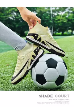 Sapatos de futebol antiderrapantes profissionais para homens, botas de treinamento Grass Society, grampos de qualidade superior, botas originais, novos - comprar online
