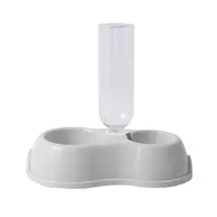 Tigela para gato quente, tigela automática para beber e alimentação, uma tigela dupla, tigela de comida para gato, suprimentos para animais de estimação