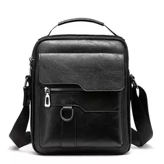 Bolsa de Ombro de Couro PU para Homens, Bolsas Crossbody, Business Flap, Mala Mensageiro Sólida Masculina, Bolsa de Viagem para iPad, 9.7 ", Brand na internet
